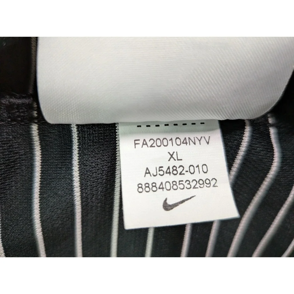 Nike Golf Dri-FIT Polo Shirt Mens XL Black White Striped AJ5482-010 Short Sleeve